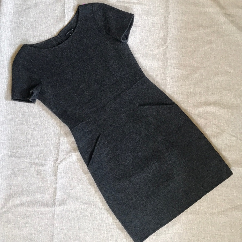 Theory Gray Wool Nuriana Dress